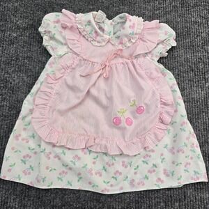 Vintage Cuties By Judy Pink Cherry Dress Pink Size 2‎